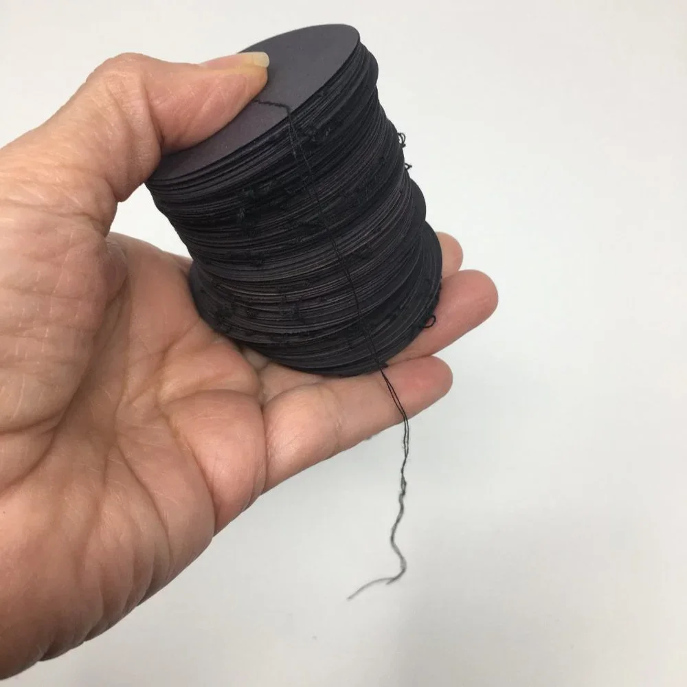 Black Dark Grey Round Paper Large Circle Party Halloween Extra Long Garland
